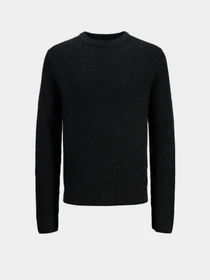 Свитры и кардиганы JACK & JONES GLOBAL KNIT CREW NECK модель 12287594_Black Фото