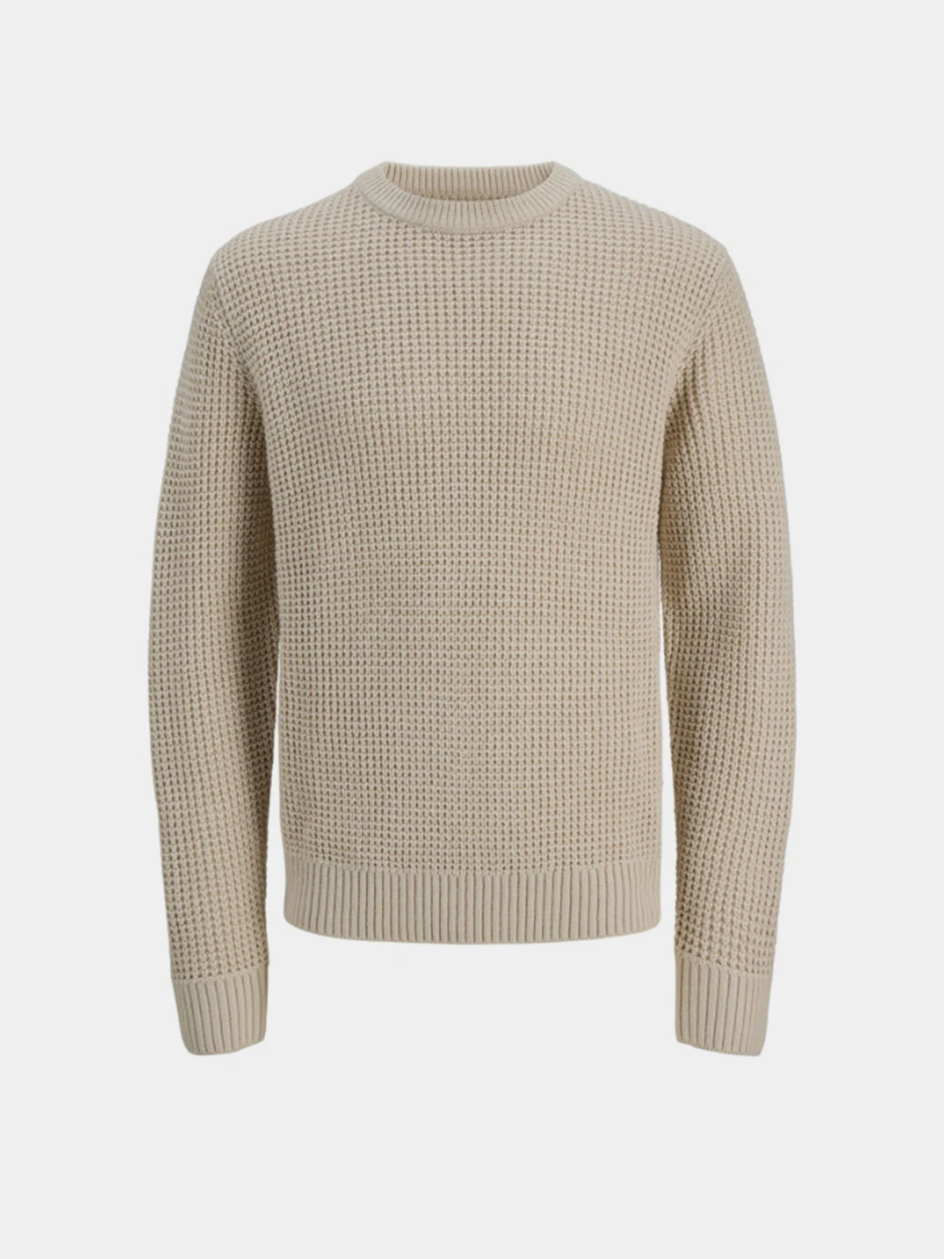 Свитры и кардиганы JACK & JONES GLOBAL KNIT CREW NECK модель 12287594_Moonbeam Свитры и кардиганы JACK & JONES GLOBAL KNIT CREW NECK модель 12287594_Moonbeam Фото