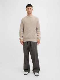 Свитры и кардиганы JACK & JONES GLOBAL KNIT CREW NECK модель 12287594_Moonbeam Фото