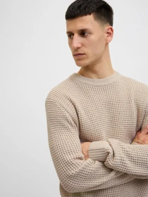 Свитры и кардиганы JACK & JONES GLOBAL KNIT CREW NECK модель 12287594_Moonbeam Фото