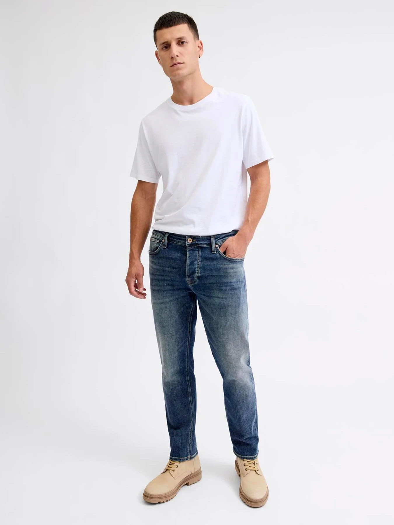 Джинсы JACK & JONES MIKE COOPER модель 12287751_Blue Denim MID BLUE Джинсы JACK & JONES MIKE COOPER модель 12287751_Blue Denim MID BLUE Фото