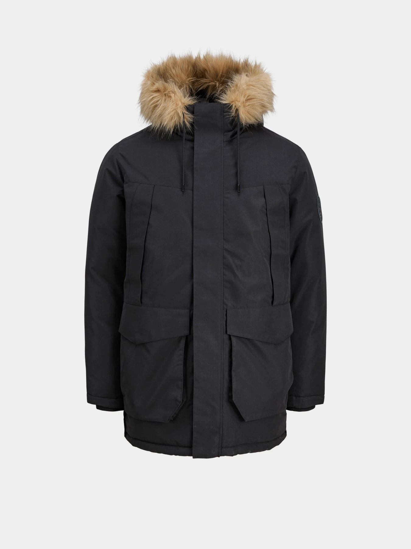 Куртки и дубленки JACK & JONES CAMP FAUX FUR PARKA модель 12279267_Black Куртки и дубленки JACK & JONES CAMP FAUX FUR PARKA модель 12279267_Black Фото