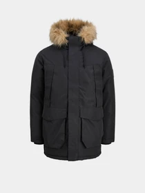 Куртки и дубленки JACK & JONES CAMP FAUX FUR PARKA модель 12279267_Black Фото