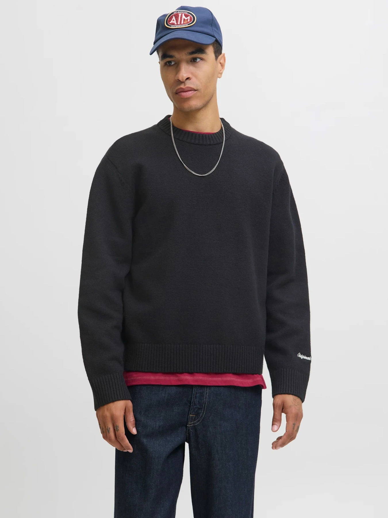 Свитры и кардиганы JACK & JONES NORREBRO KNIT CREW NECK модель 12282728_Black Свитры и кардиганы JACK & JONES NORREBRO KNIT CREW NECK модель 12282728_Black Фото