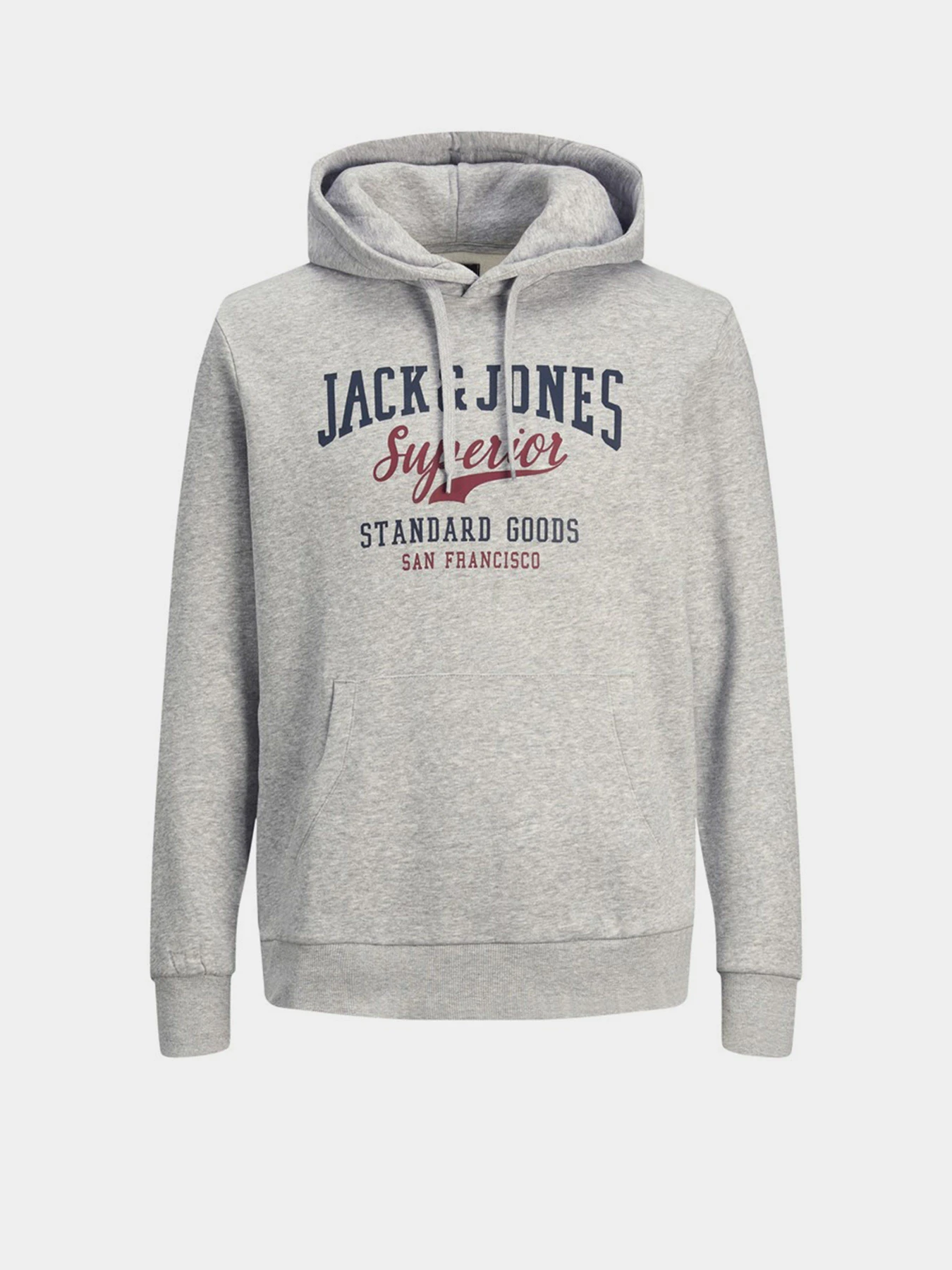 Худі та світшоти JACK & JONES модель 12210824_Light Grey Melange Худі та світшоти JACK & JONES модель 12210824_Light Grey Melange Фото