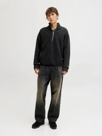 Свитры и кардиганы JACK & JONES NORREBRO KNIT HALF ZIP модель 12282749_Black Фото
