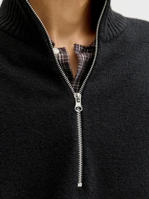 Свитры и кардиганы JACK & JONES NORREBRO KNIT HALF ZIP модель 12282749_Black Фото