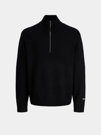 Свитры и кардиганы JACK & JONES NORREBRO KNIT HALF ZIP модель 12282749_Black Фото
