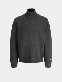 Свитры и кардиганы JACK & JONES NORREBRO KNIT HALF ZIP модель 12282749_Dark Grey Melange Фото