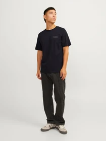 Футболки и поло JACK & JONES CORP LOGO TEE модель 12151955_Black Small Print/Black Фото