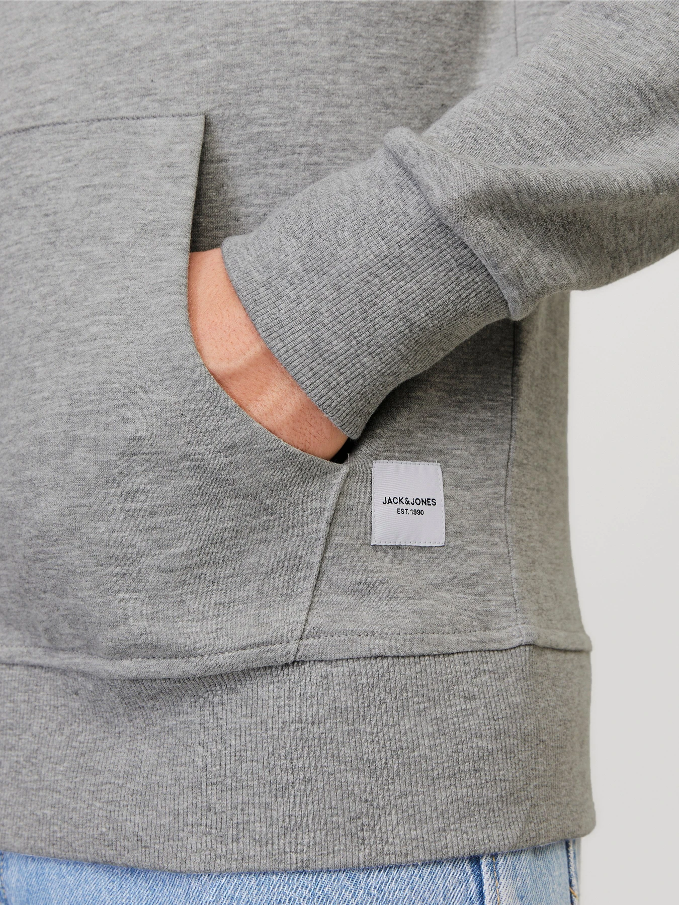 Худи и свитшоты JACK & JONES BASIC SWEAT ZIP HOOD модель 12181901_Light Grey Melange REG Худи и свитшоты JACK & JONES BASIC SWEAT ZIP HOOD модель 12181901_Light Grey Melange REG Фото