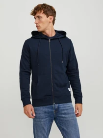 Худі та світшоти JACK & JONES BASIC SWEAT ZIP HOOD модель 12181901_Navy Blazer REG Фото