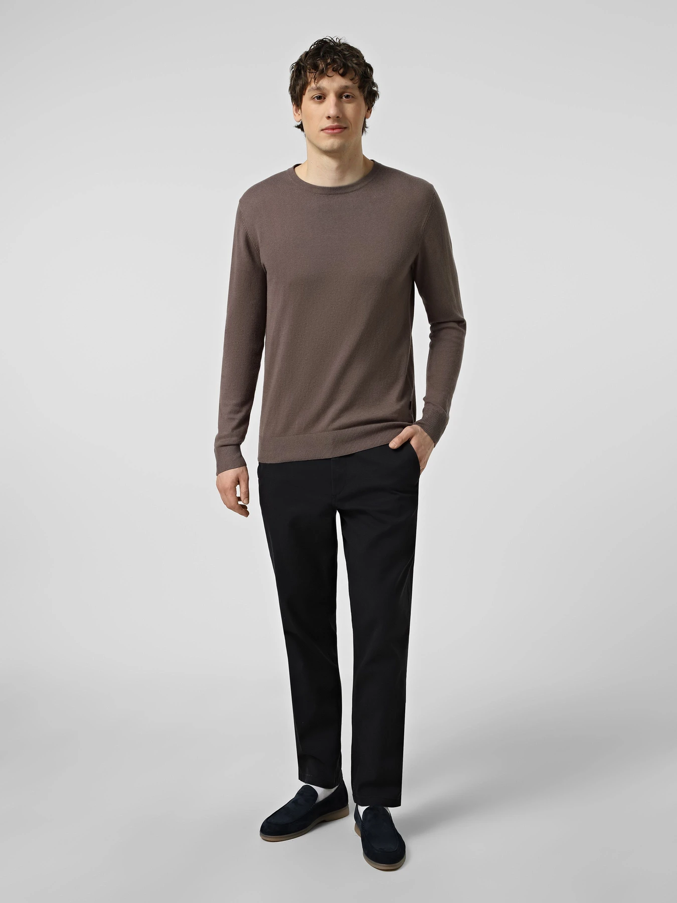 Свитры и кардиганы JACK & JONES EMIL KNIT модель 12208364_Falcon Свитры и кардиганы JACK & JONES EMIL KNIT модель 12208364_Falcon Фото