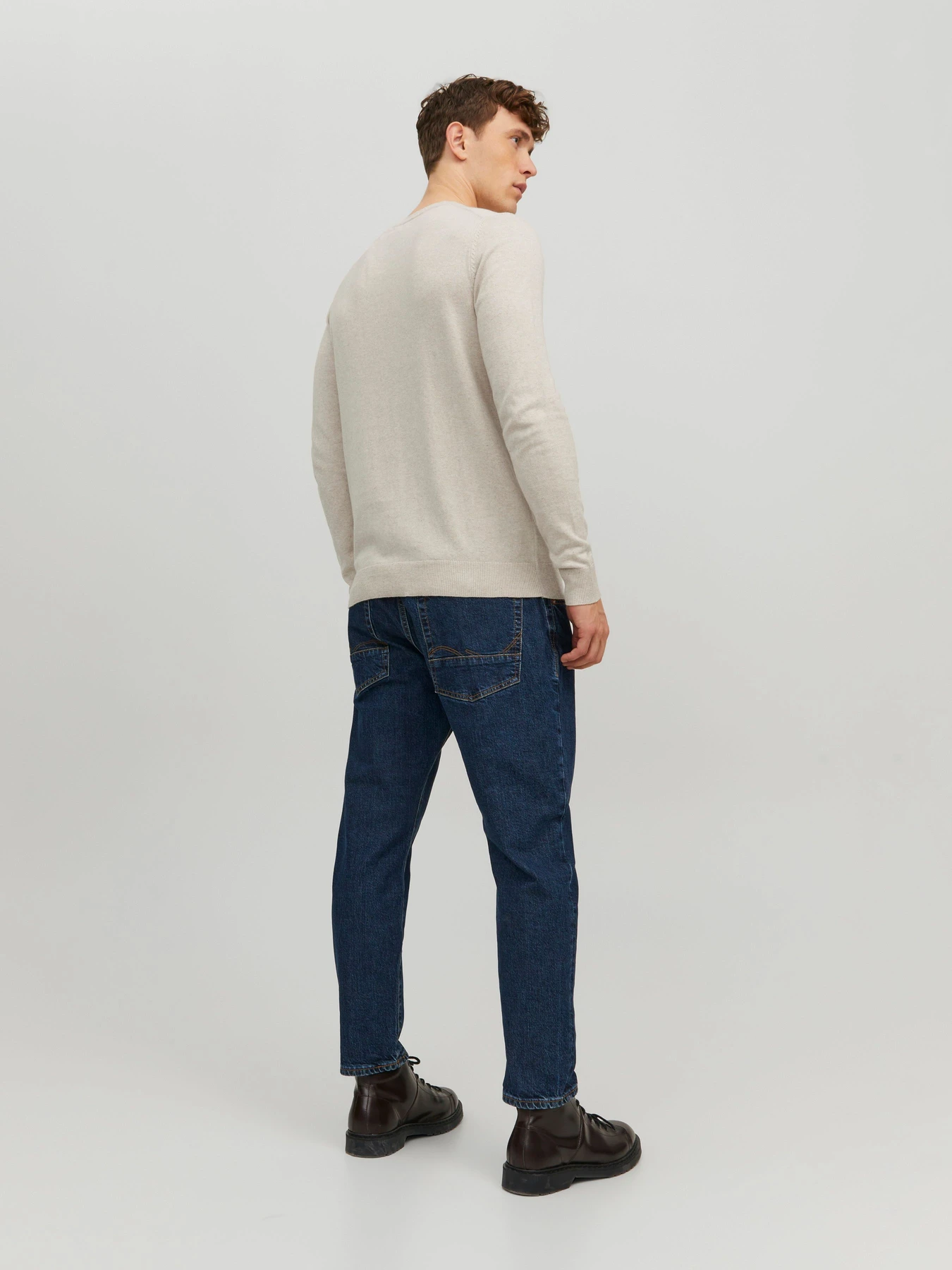 Светри та кардигани JACK & JONES EMIL KNIT модель 12208364_Oatmeal Melange Фото