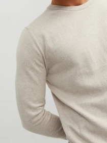 Светри та кардигани JACK & JONES EMIL KNIT модель 12208364_Oatmeal Melange Фото