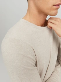 Светри та кардигани JACK & JONES EMIL KNIT модель 12208364_Oatmeal Melange Фото