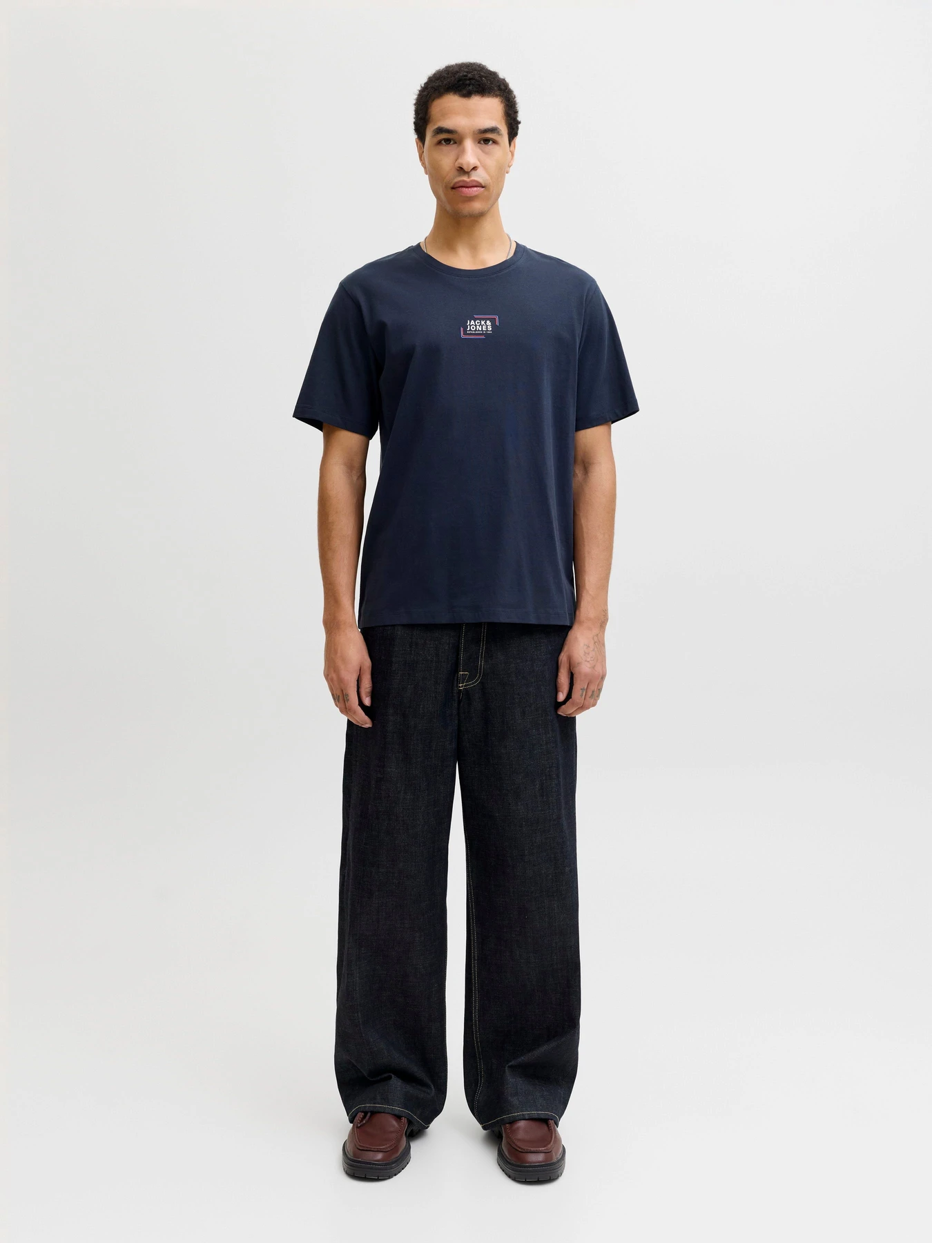 Футболки и поло JACK & JONES CORP GRAPHIC TEE модель 12268415_Navy Blazer Фото