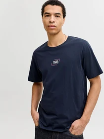 Футболки и поло JACK & JONES CORP GRAPHIC TEE модель 12268415_Navy Blazer Фото