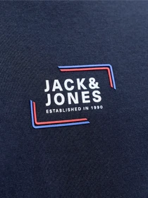 Футболки и поло JACK & JONES CORP GRAPHIC TEE модель 12268415_Navy Blazer Фото