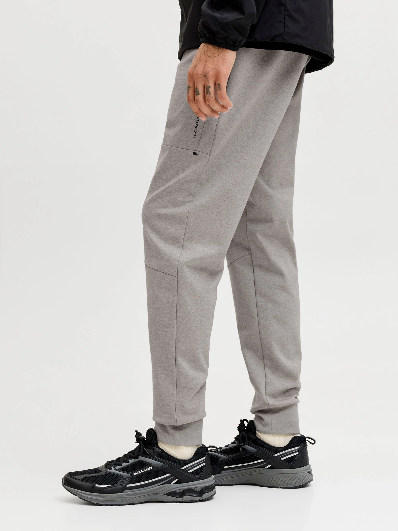 Брюки JACK & JONES GORDON BASE SWEAT PANTS модель 12288623_Light Grey Melange Брюки JACK & JONES GORDON BASE SWEAT PANTS модель 12288623_Light Grey Melange Фото