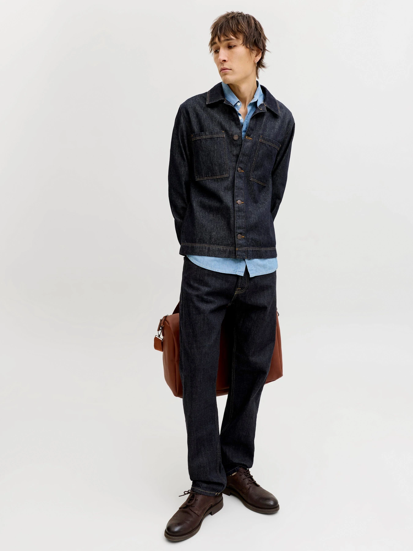 Джинсы JACK & JONES CHRIS ORIGINAL модель 12289104_Blue Denim Фото