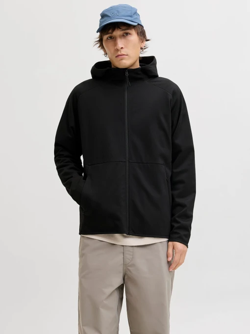 Худі та світшоти JACK & JONES BASE SWEAT ZIP HOOD модель 12289209_Black Фото