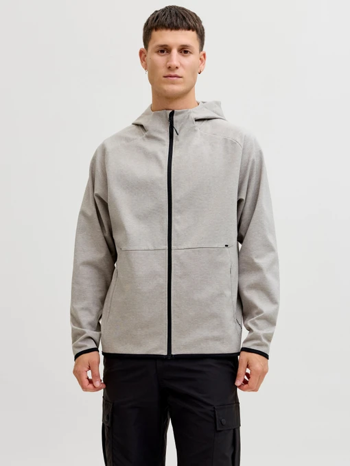 Худи и свитшоты JACK & JONES BASE SWEAT ZIP HOOD модель 12289209_Light Grey Melange Фото