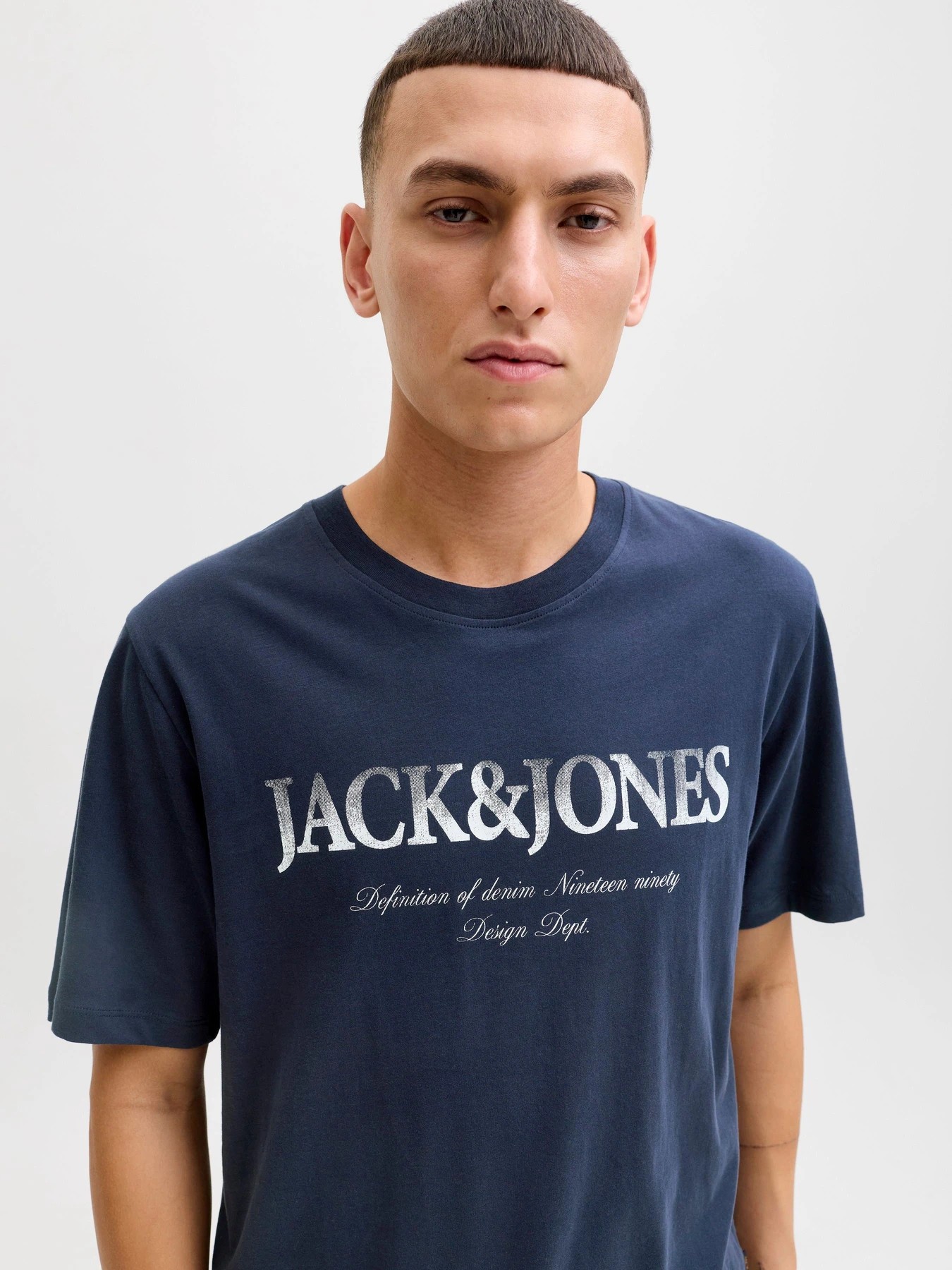 Футболки и поло JACK & JONES DEVIN DAYTONA PRINT TEE модель 12290173_Navy Blazer Фото