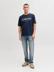 Футболки и поло JACK & JONES DEVIN DAYTONA PRINT TEE модель 12290173_Navy Blazer Фото