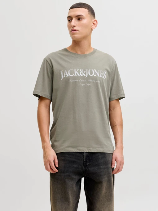 Футболки и поло JACK & JONES DEVIN DAYTONA PRINT TEE модель 12290173_Vetiver Фото