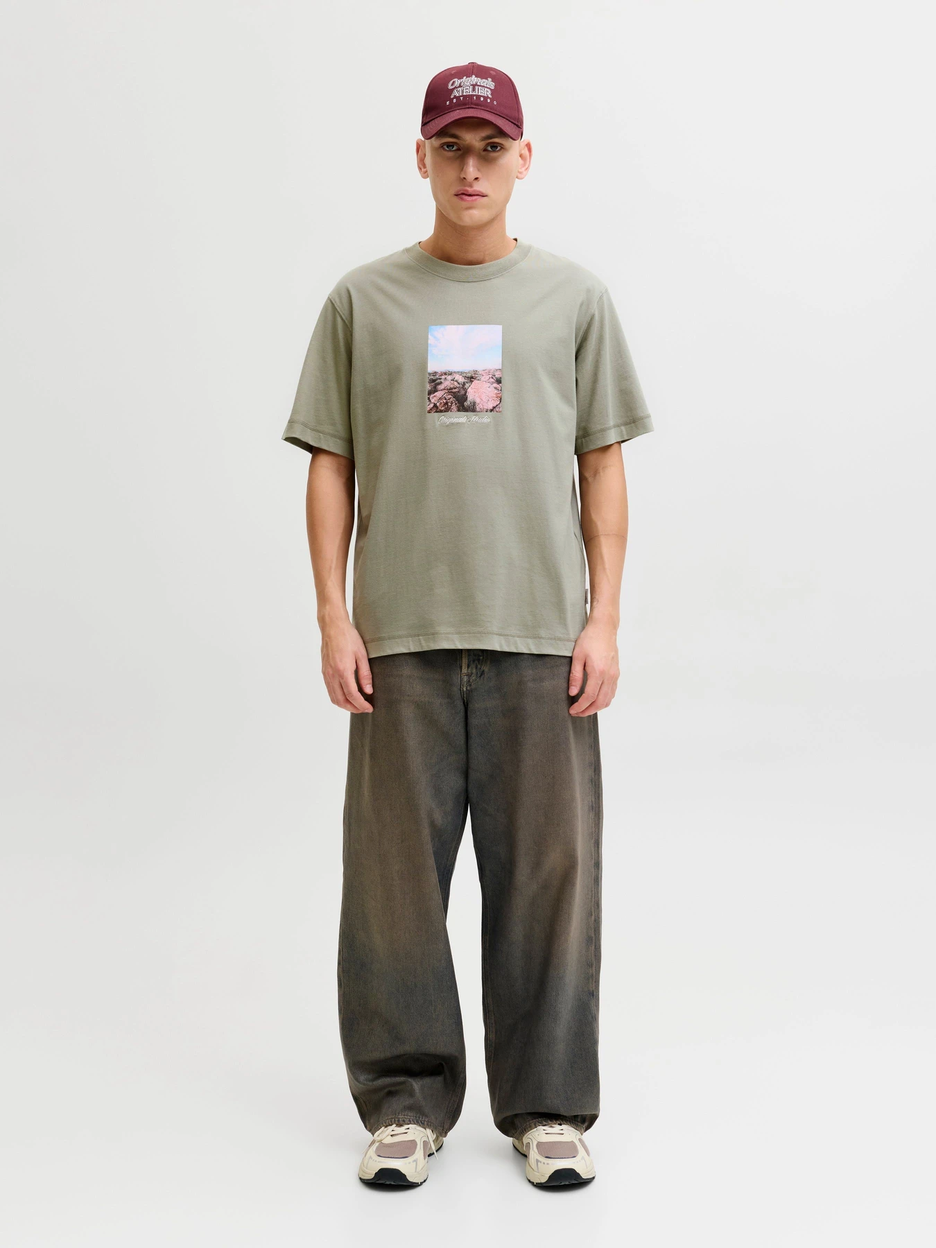 Футболки и поло JACK & JONES NORREBRO PHOTO TEE модель 12291022_Seagrass Фото