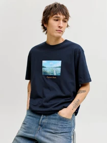 Футболки и поло JACK & JONES NORREBRO PHOTO TEE модель 12291022_Sky Captain Фото