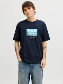 Футболки и поло JACK & JONES NORREBRO PHOTO TEE модель 12291022_Sky Captain Фото