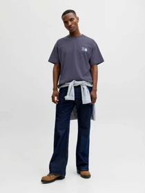 Футболки і поло JACK & JONES MAINE BACK TEE модель 12291780_Odyssey Gray Фото