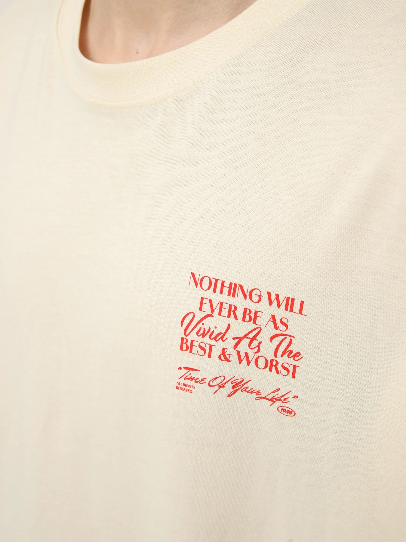 Футболки и поло JACK & JONES TRENDY OBJECTS TEE модель 12293426_Antique White Фото