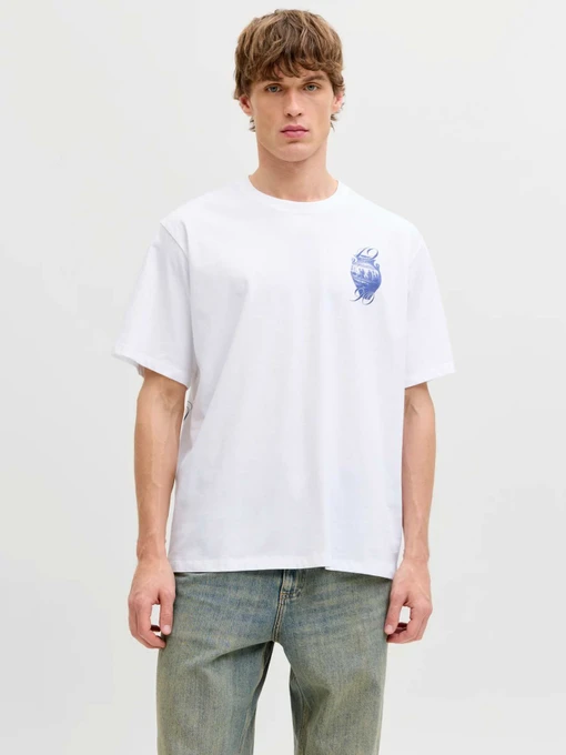 Футболки и поло JACK & JONES TRENDY OBJECTS TEE модель 12293426_Bright White Фото