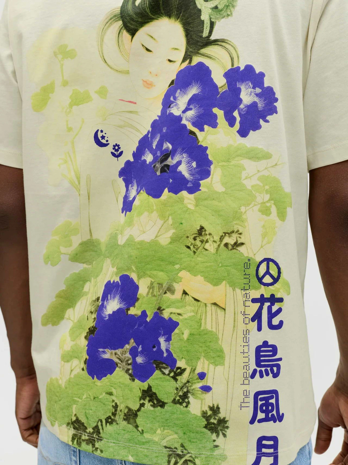 Футболки и поло JACK & JONES BIG JAPAN TEE модель 12293428_Antique White PURPLE AW Фото