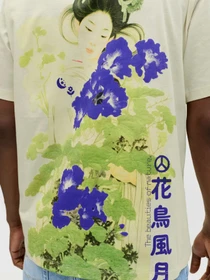 Футболки и поло JACK & JONES BIG JAPAN TEE модель 12293428_Antique White PURPLE AW Фото