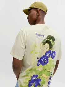 Футболки и поло JACK & JONES BIG JAPAN TEE модель 12293428_Antique White PURPLE AW Фото
