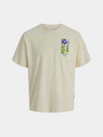 Футболки и поло JACK & JONES BIG JAPAN TEE модель 12293428_Antique White PURPLE AW Фото