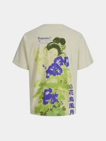Футболки и поло JACK & JONES BIG JAPAN TEE модель 12293428_Antique White PURPLE AW Фото