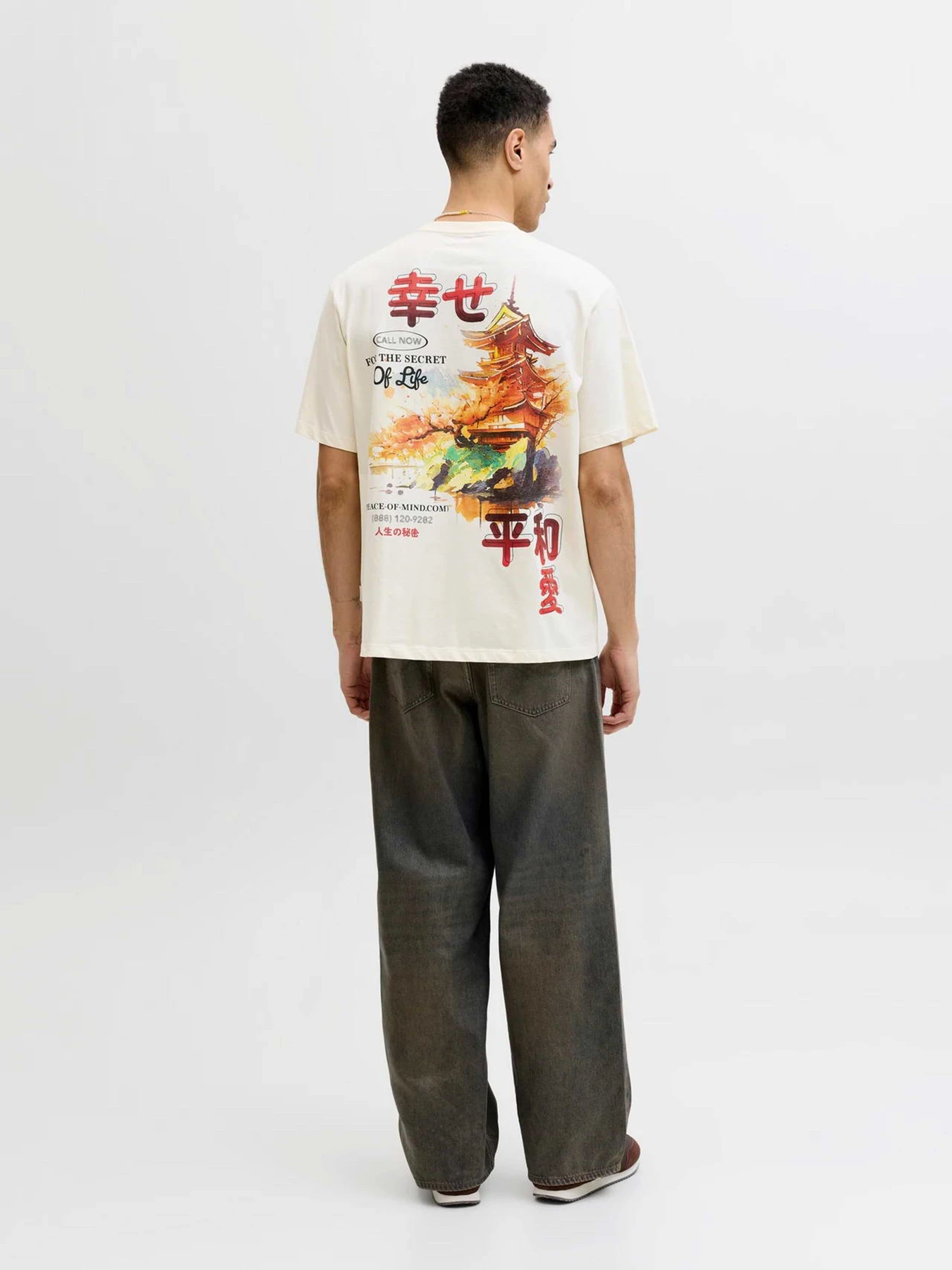 Футболки і поло JACK & JONES BIG JAPAN TEE модель 12293428_Antique White RED AW Футболки і поло JACK & JONES BIG JAPAN TEE модель 12293428_Antique White RED AW Фото