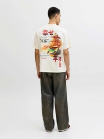 Футболки і поло JACK & JONES BIG JAPAN TEE модель 12293428_Antique White RED AW Фото