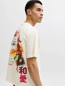Футболки і поло JACK & JONES BIG JAPAN TEE модель 12293428_Antique White RED AW Фото