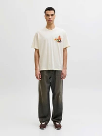 Футболки і поло JACK & JONES BIG JAPAN TEE модель 12293428_Antique White RED AW Фото