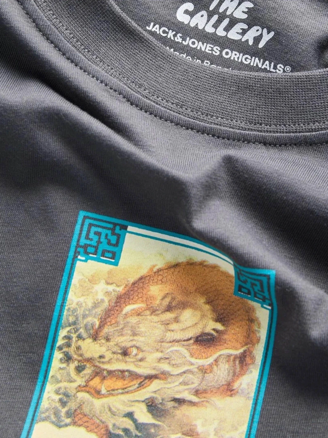 Футболки і поло JACK & JONES BIG JAPAN TEE модель 12293428_Asphalt Фото