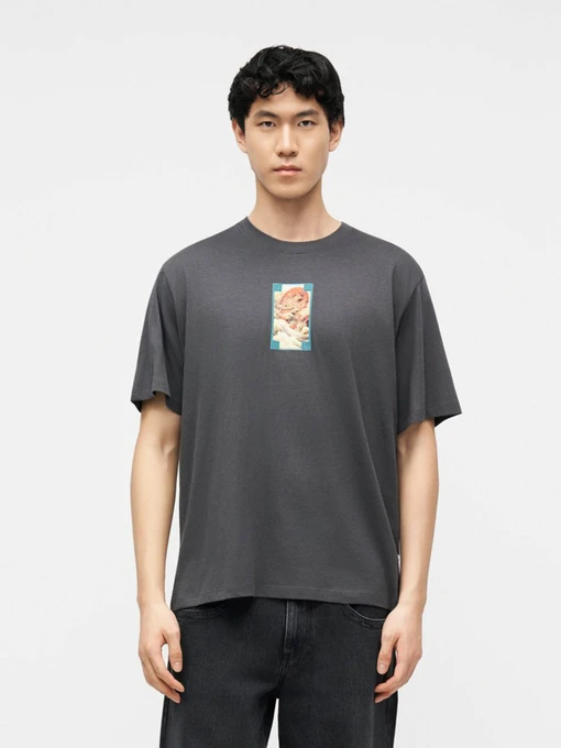 Футболки і поло JACK & JONES BIG JAPAN TEE модель 12293428_Asphalt Фото