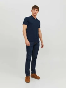 Футболки і поло JACK & JONES BASIC POLO модель 12136516_Navy Blazer SLIM FIT Фото