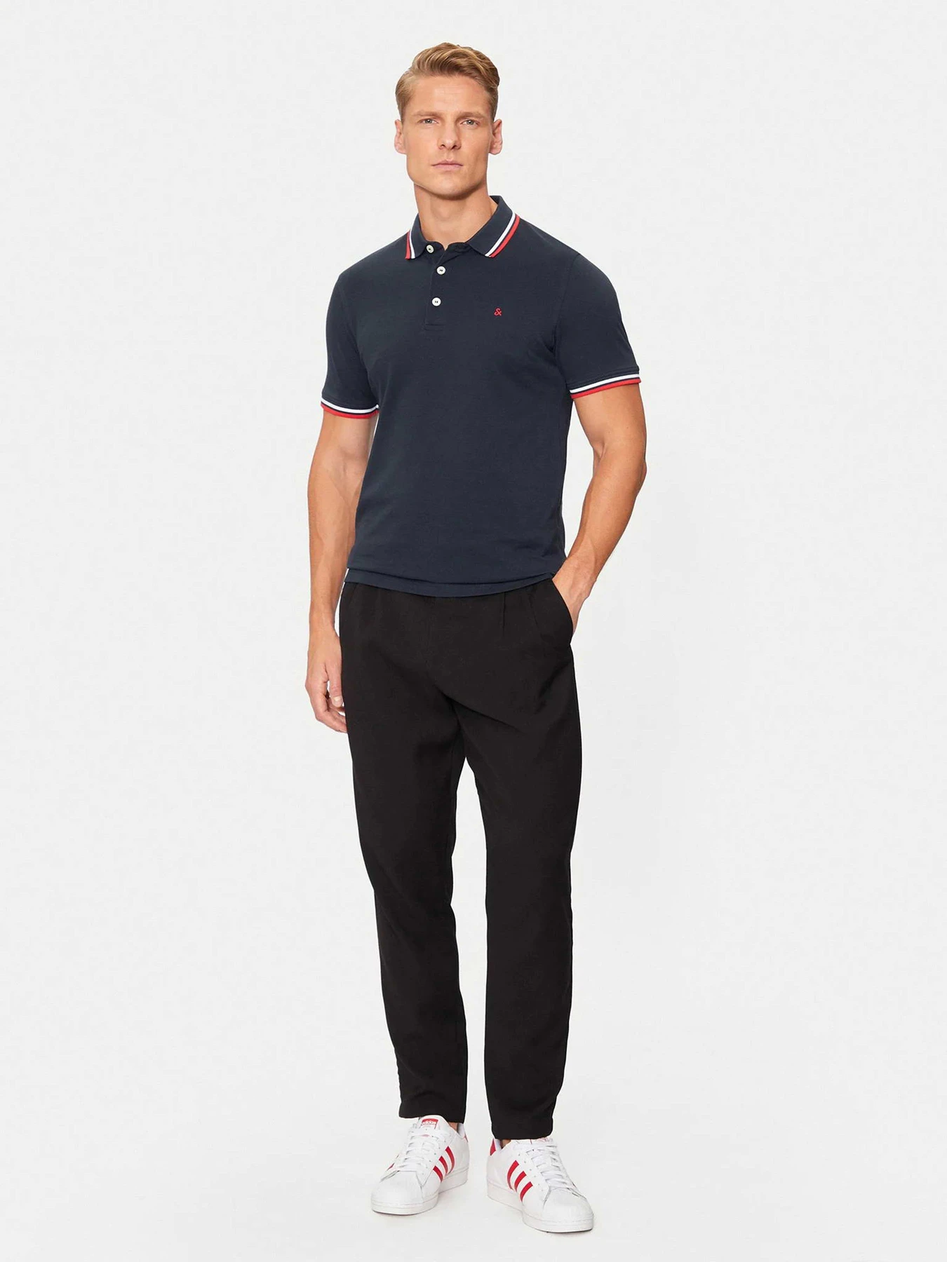 Футболки и поло JACK & JONES PAULOS POLO модель 12136668_Navy Blazer SLIM FIT Футболки и поло JACK & JONES PAULOS POLO модель 12136668_Navy Blazer SLIM FIT Фото
