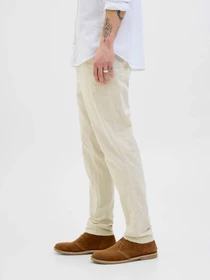 Брюки JACK & JONES TACE SUMMER LINEN BLEND CHINO модель 12248604_Feather Gray Фото